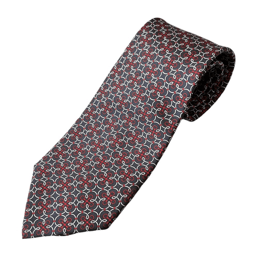 Christian Dior Silk Necktie Geometric Tie