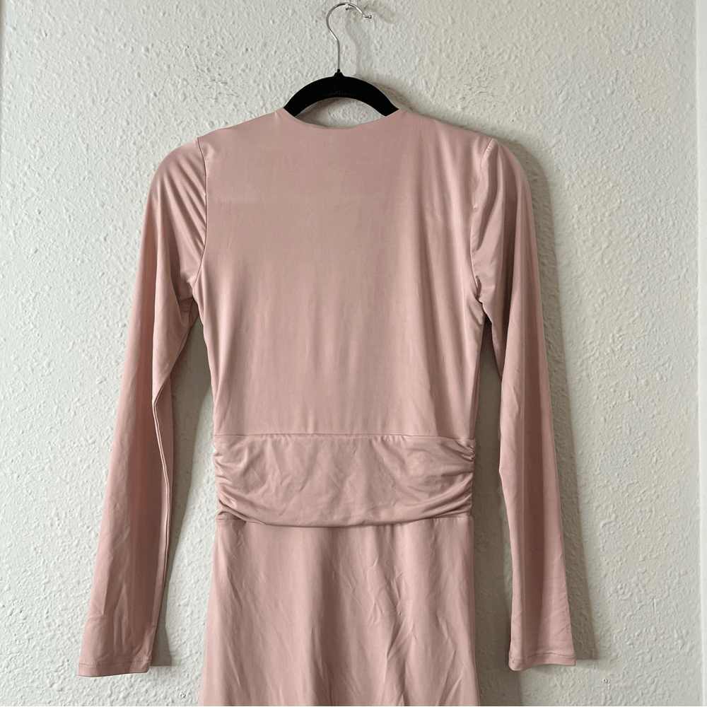 NBD Coco Dress In Off Slate NEW Size Small Long Sleeve Mini Bodycon Cocktail