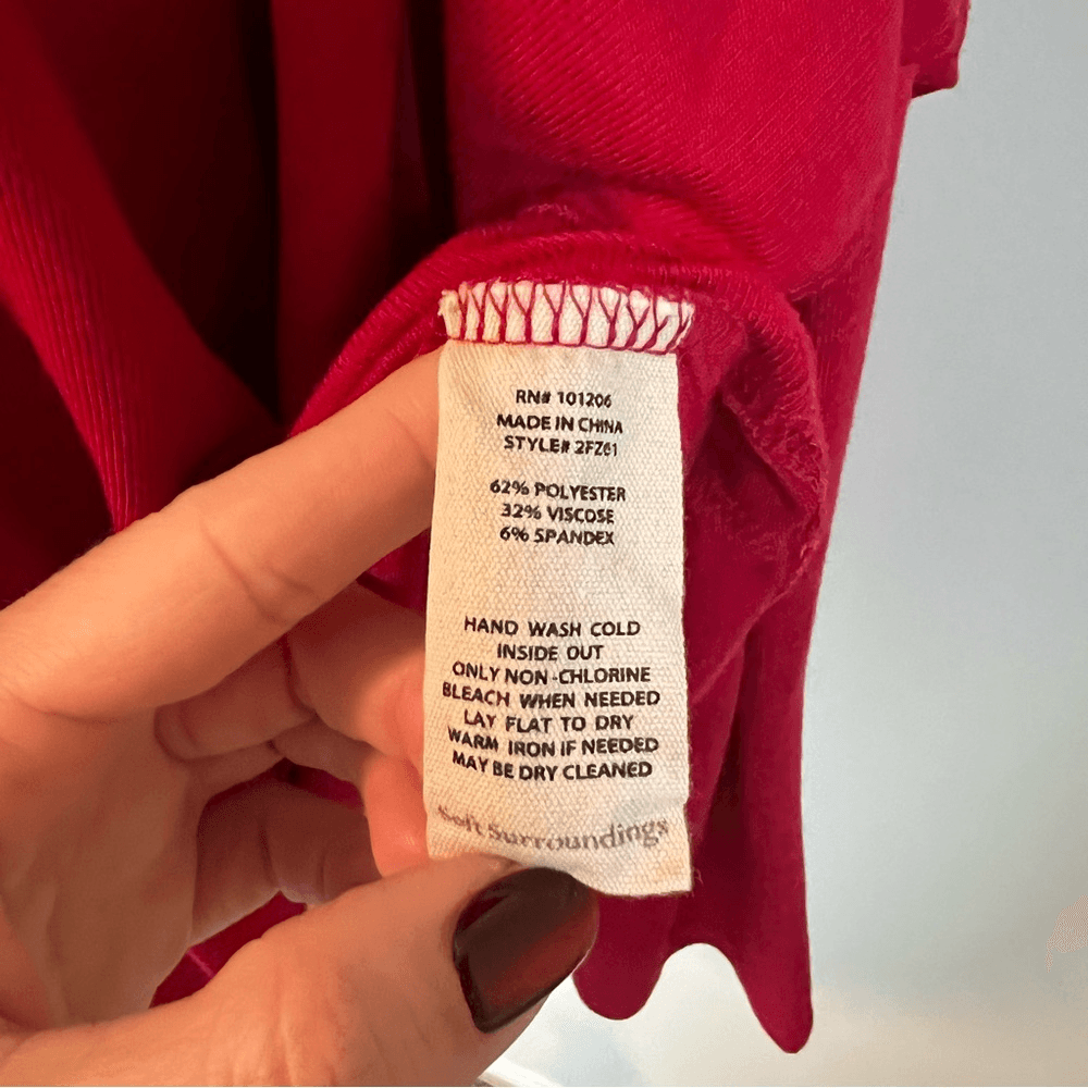 Soft Surroundings Madeline Tunic Top in Moroccan Red Size Small