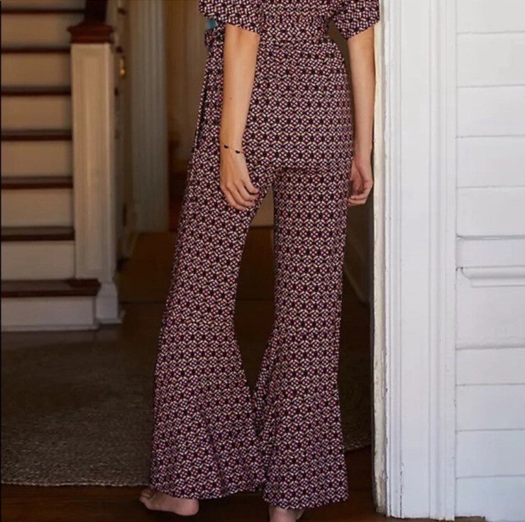 Anthropologie Bonnie Wide Leg Trouser PAJAMA PANTS NEW Size Small