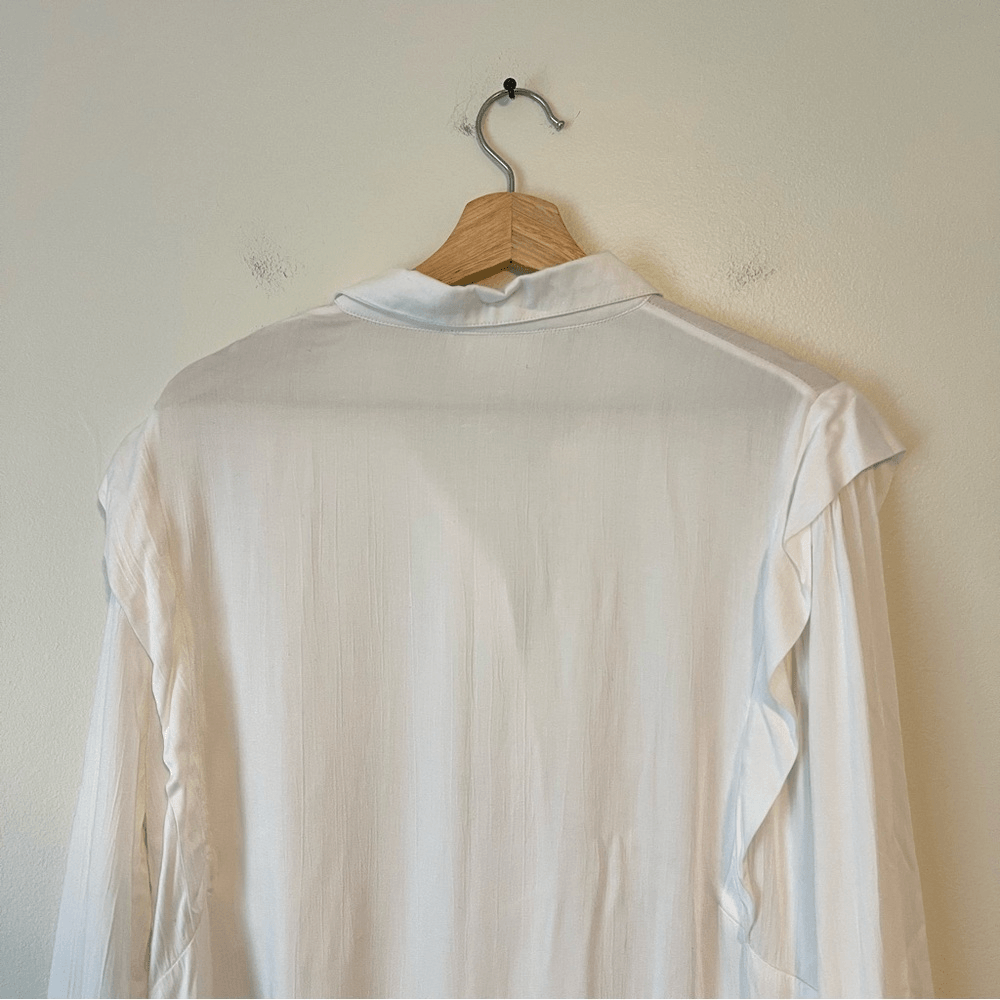 BA&SH Alia Lady Shirt in Ecru / Off White Long Sleeve Size Large US 8