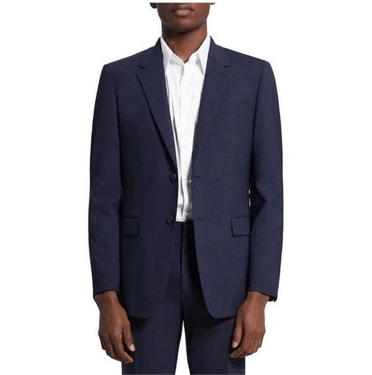 Theory Men's XYLO NP OSTRO Blazer Navy Blue 100% Wool 2 Button Classic 40R