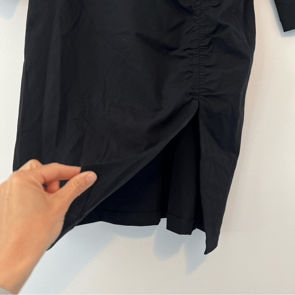 Boden Black Column Midi Dress NEW Size 12 Petite Long Sleeve