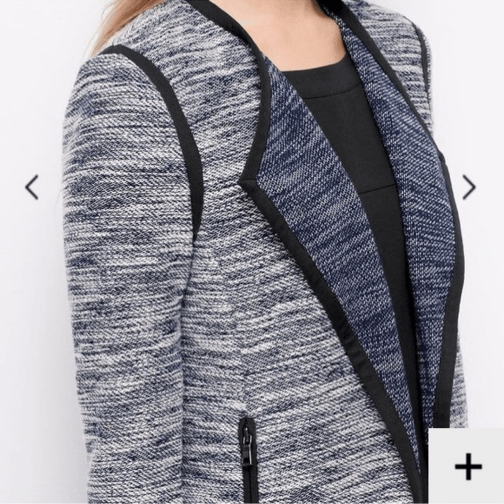 Ann Taylor Open Front Tweed Blazer Jacket Size Medium