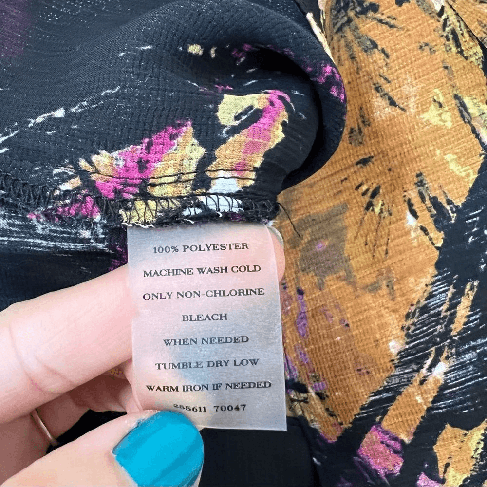 Ann Taylor Black Multi Color Halter Top Size 2