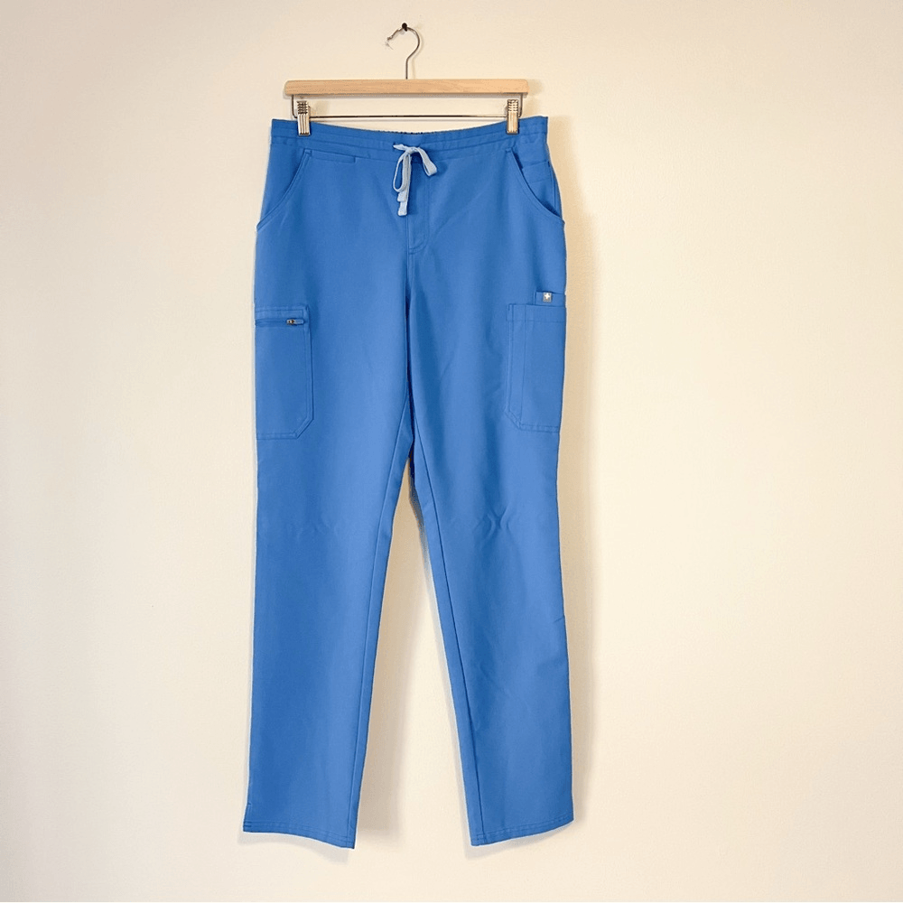 Figs Yola Skinny Scrub Pants in Blue Size M Tall