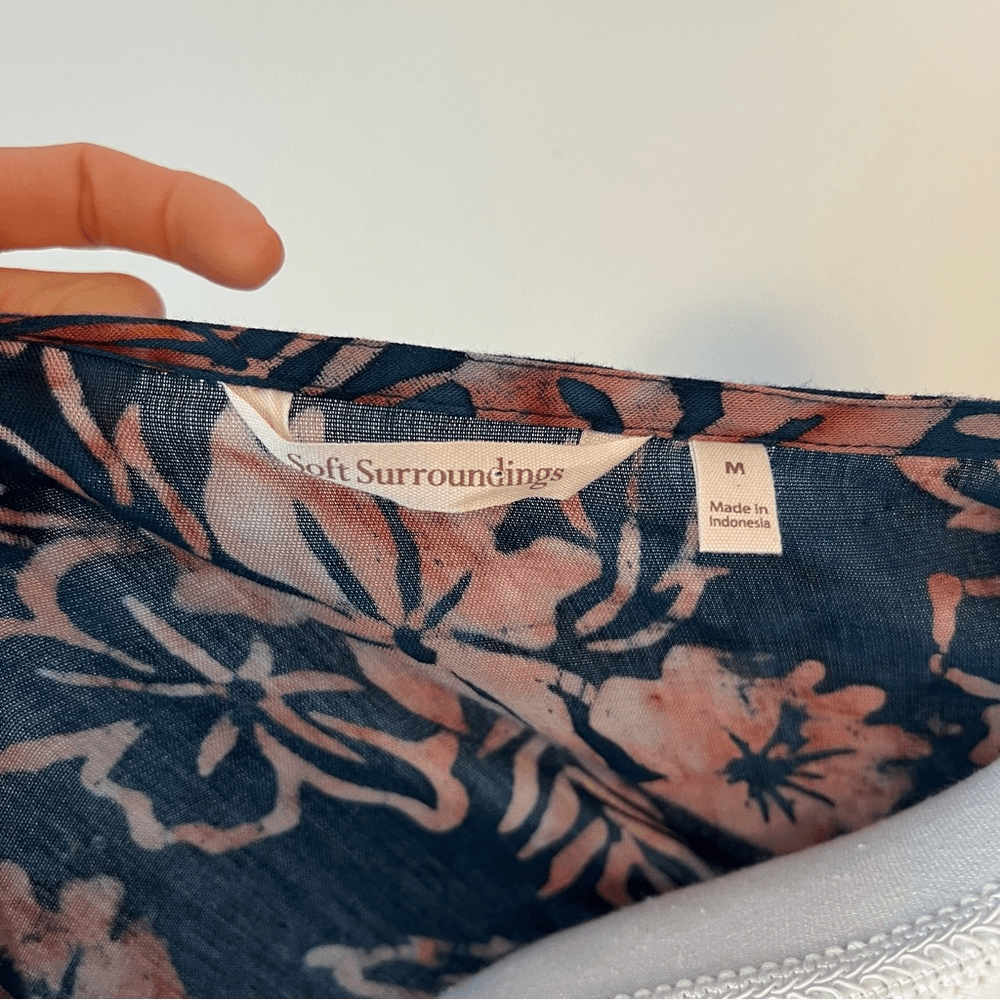 Soft Surroundings Tropical Floral Kimono Top Size Medium