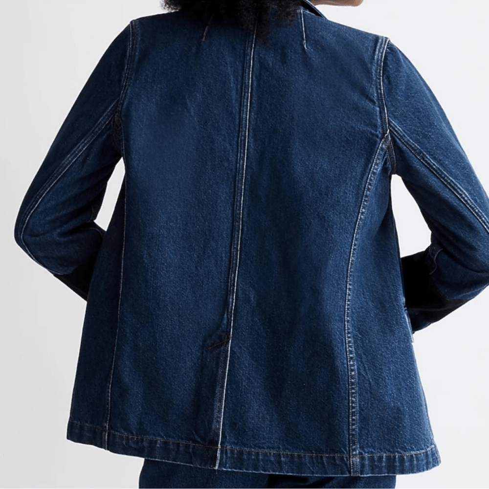 Madewell Denim Blazer Size XXS Oversized Relaxed Fit