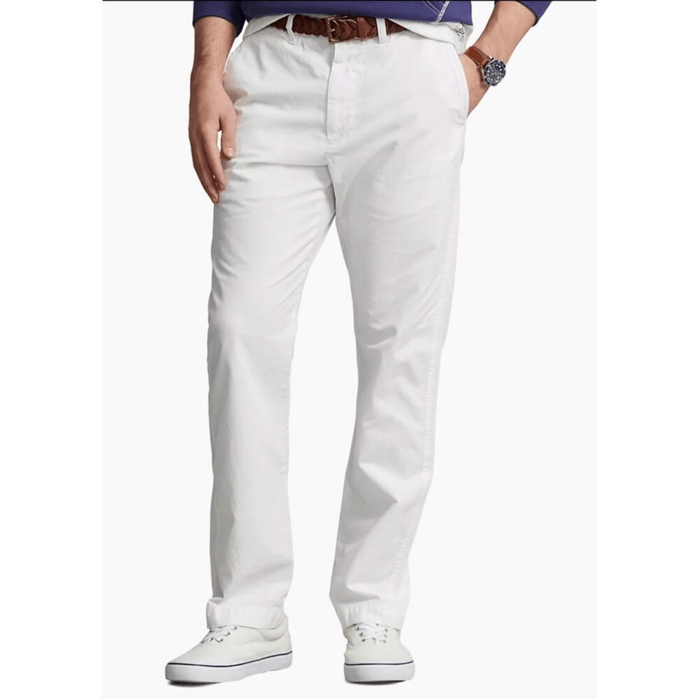 POLO RALPH LAUREN Men's Suffield White Chino Pants NEW 40x30