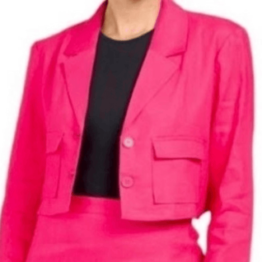 House of Harlow Linen Blend Blazer in Pink NEW Size Medium