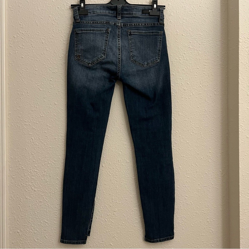 Kut From The Kloth Connie Ankle Skinny Jeans Raw Hem Size 0