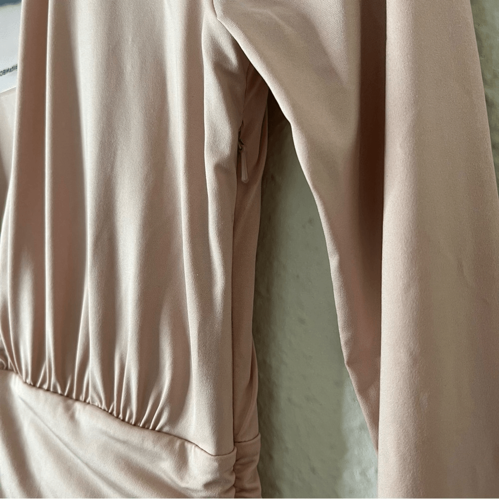 NBD Coco Dress In Off Slate NEW Size Small Long Sleeve Mini Bodycon Cocktail