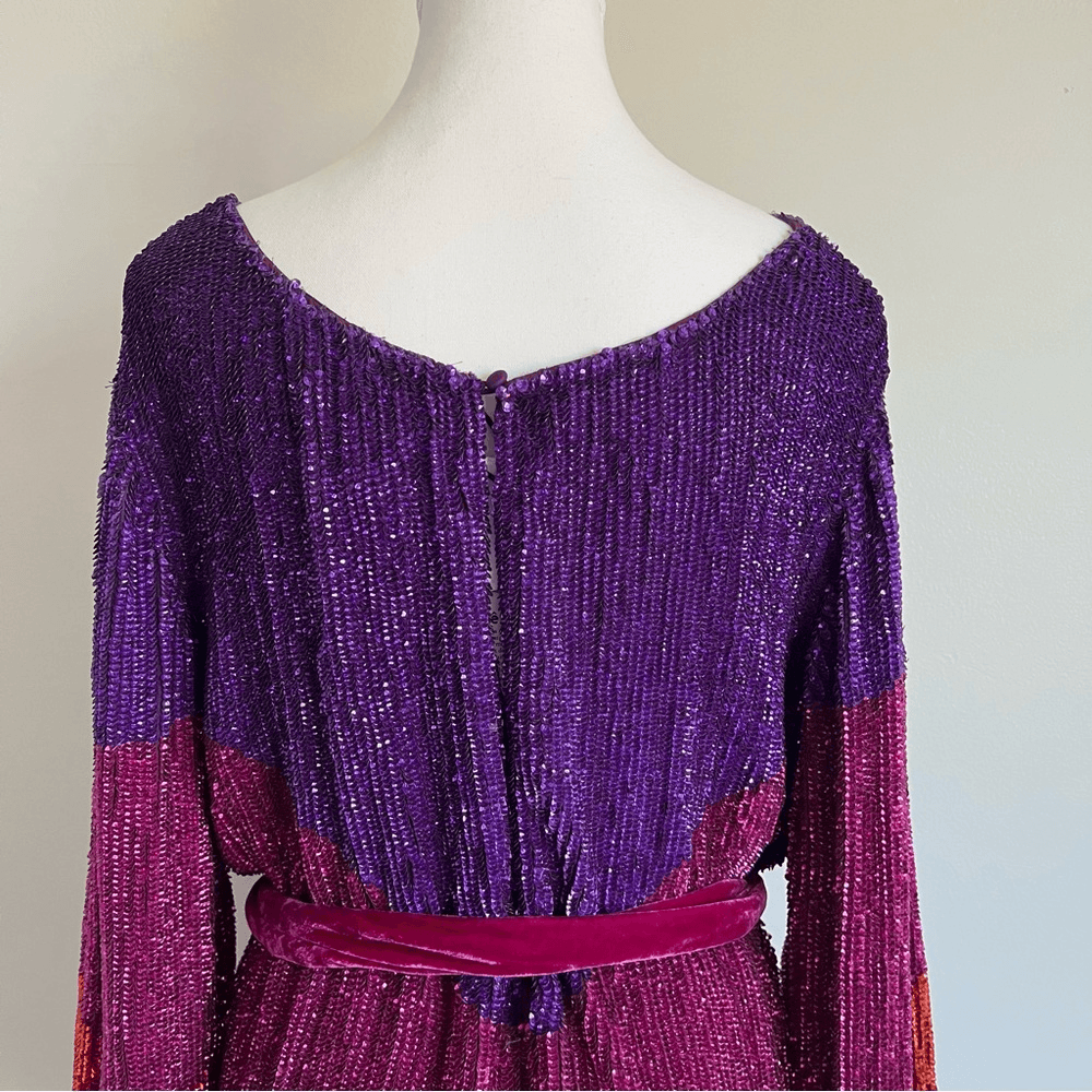 Retrofete Grace Dip Dye Sequin Mini Dress NEW Size Small