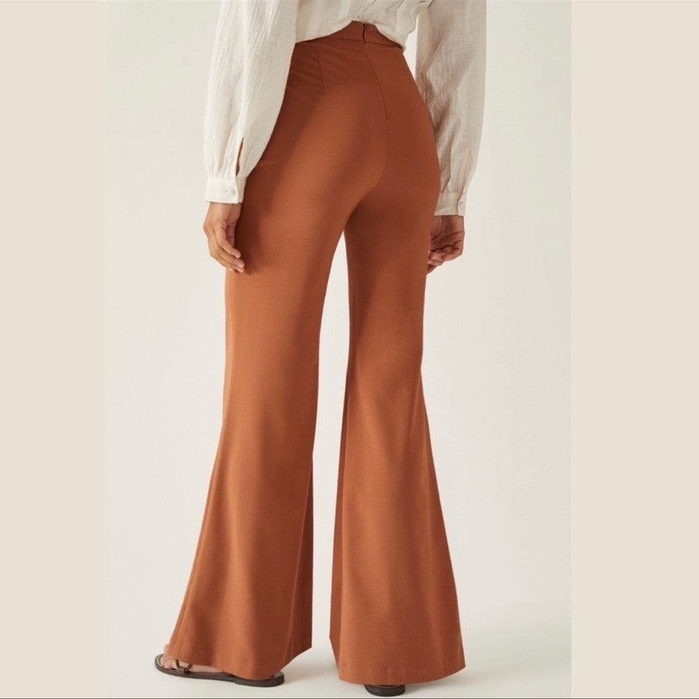 Anthropologie Hutch Stretch Crepe Flair Pants NEW Size Small