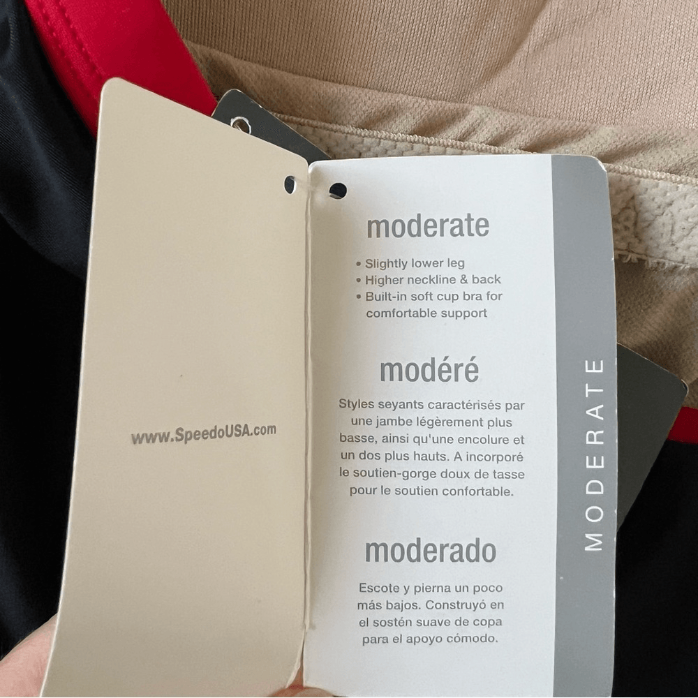 Speedo Onepiece Swimsuit Black NEW Size 14