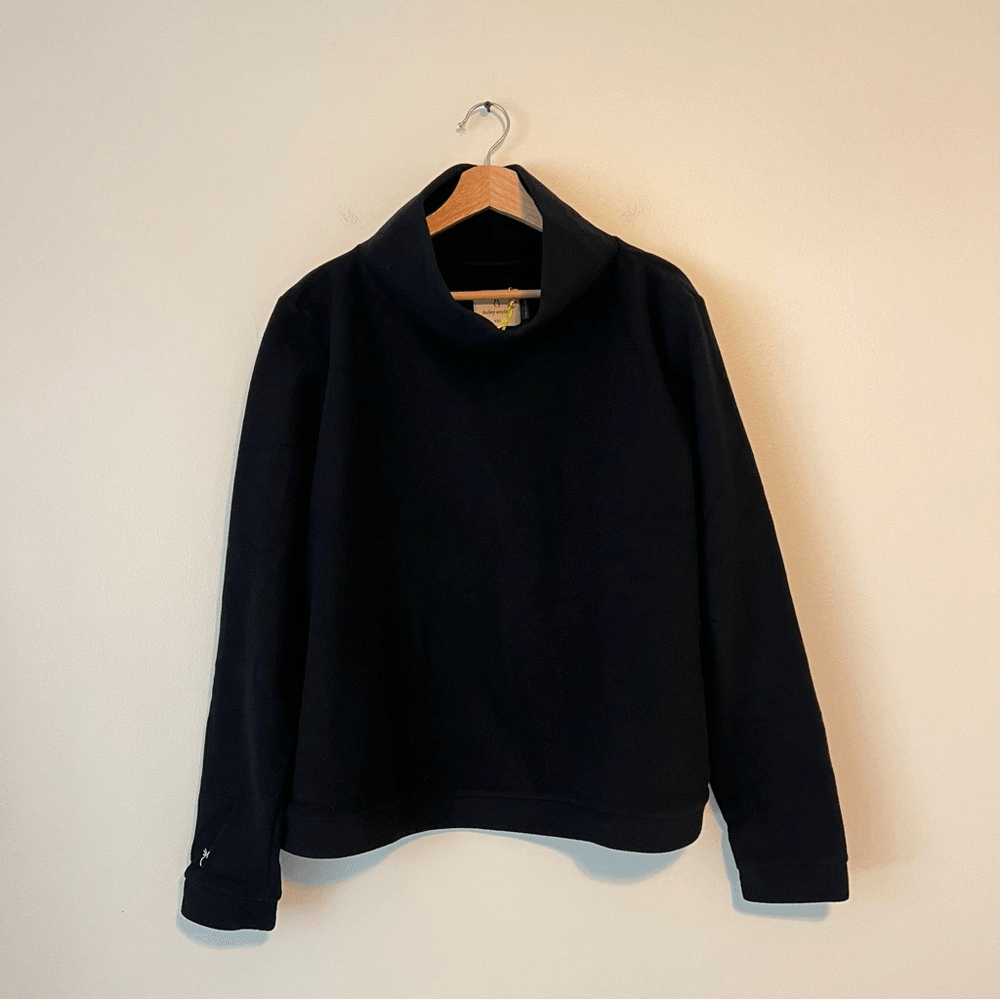 Dudley Stephens Park Slope Turtleneck Sweater Black Vello Fleece NEW Size XXL