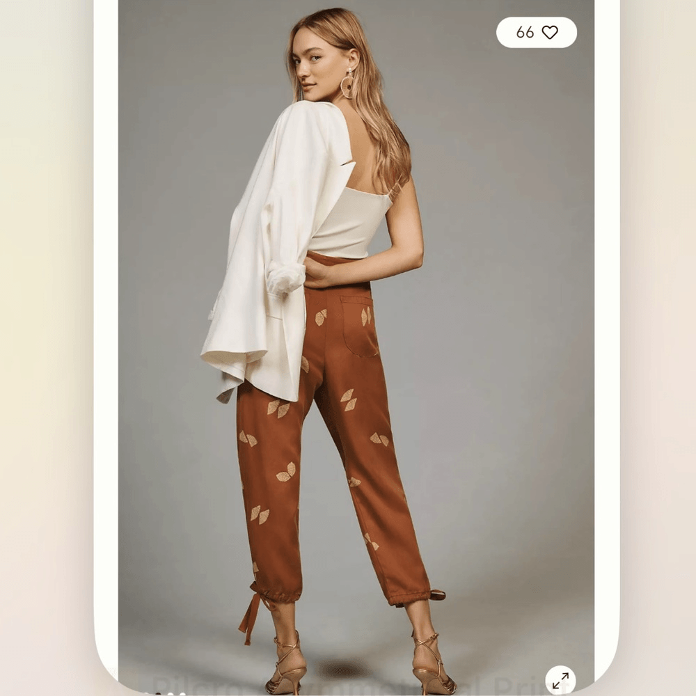 Anthropologie Pilcro Asymmetrical Printed Harem Pants NEW Size 26