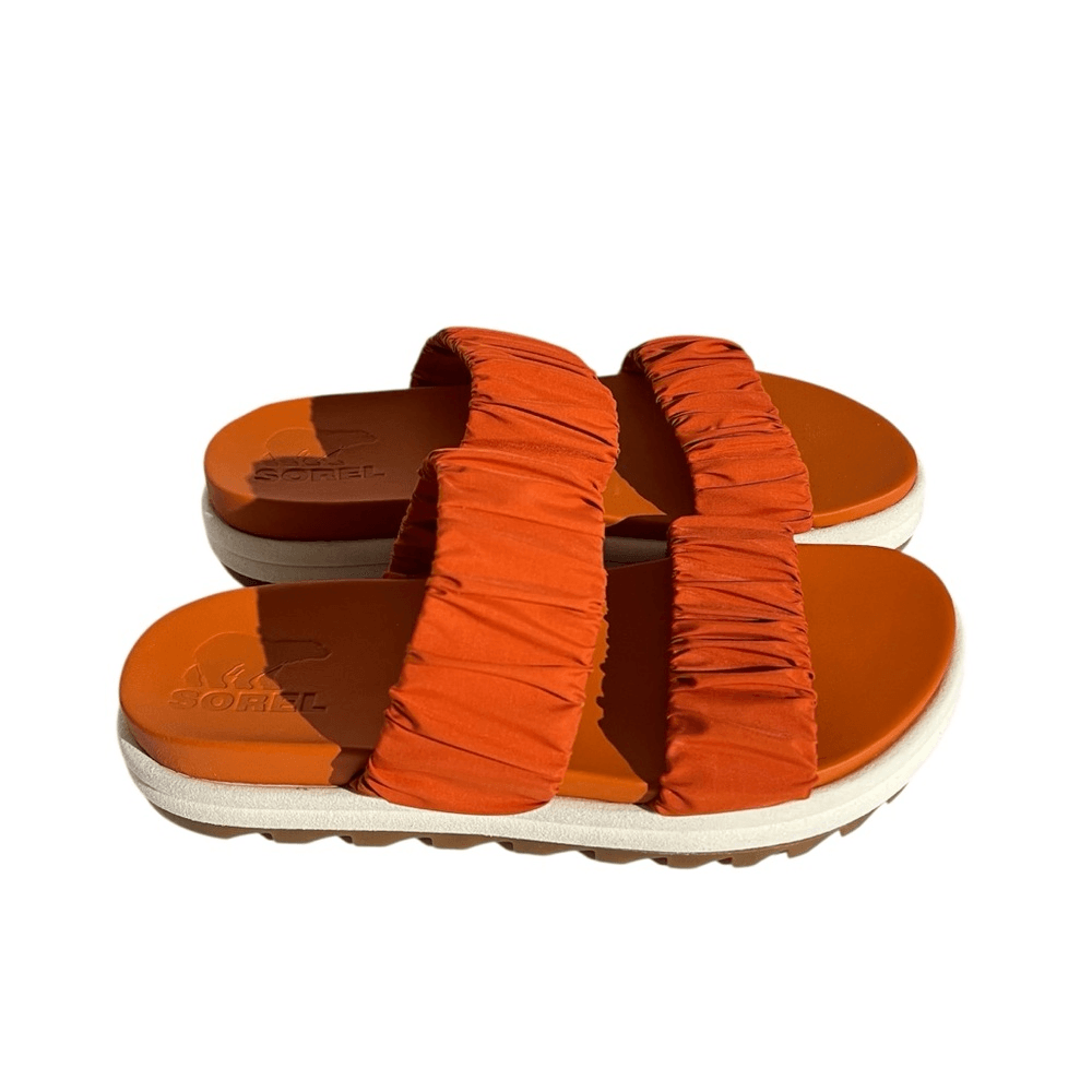 Sorel Roaming Two Strap Slide Sandals Size 8,5 Orange