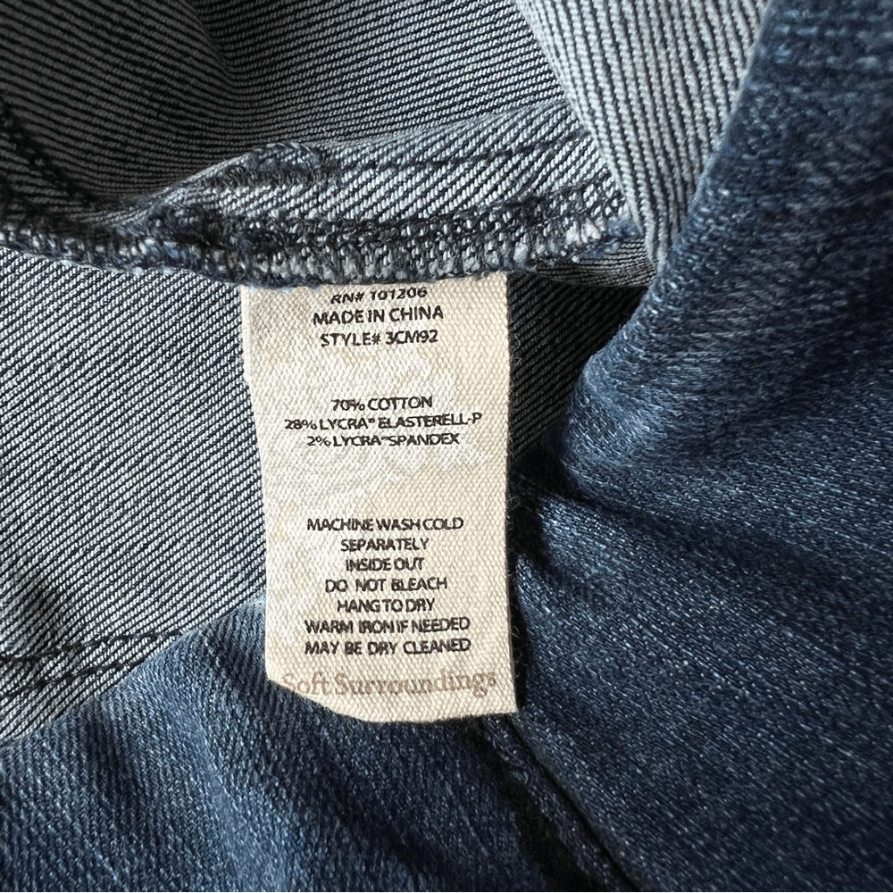 Soft Surroundings Pull On High Rise Skinny Denim Jeans Size XS Petites