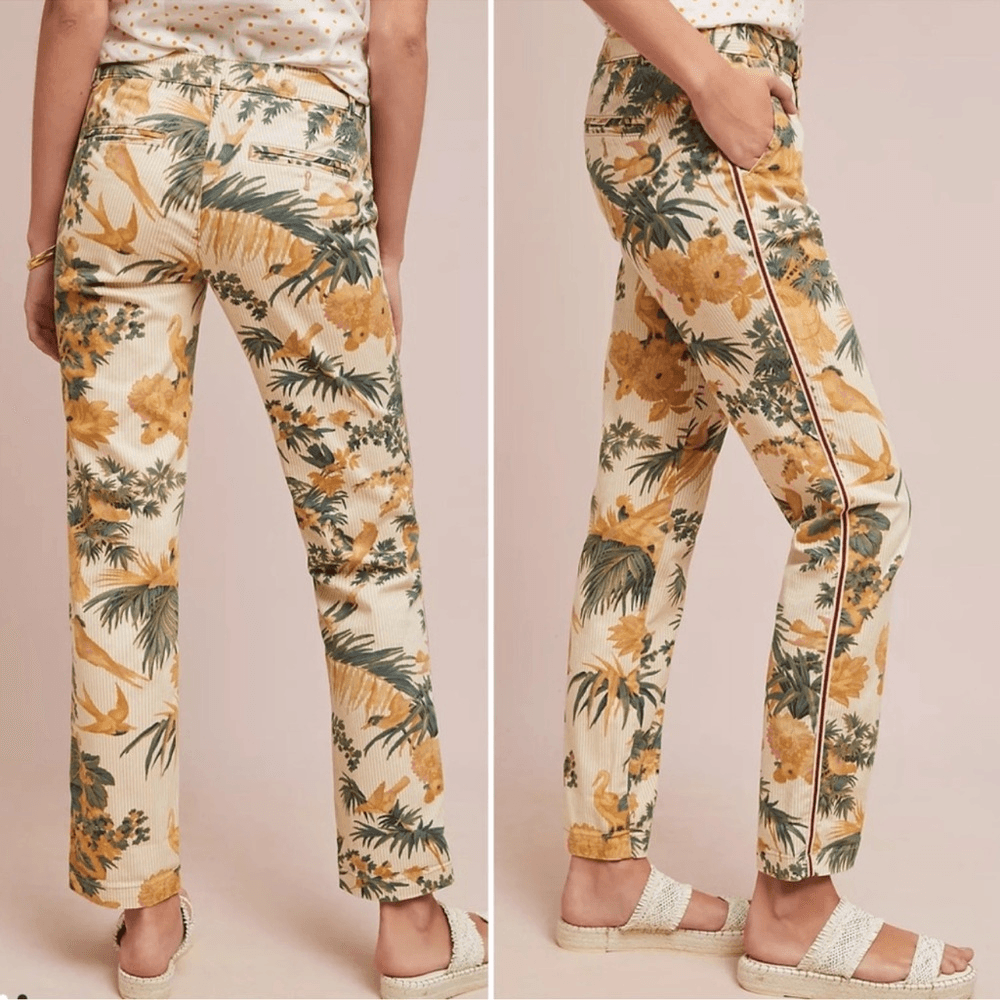 Anthropologie Relaxed Tropical Chino Pants Size 27