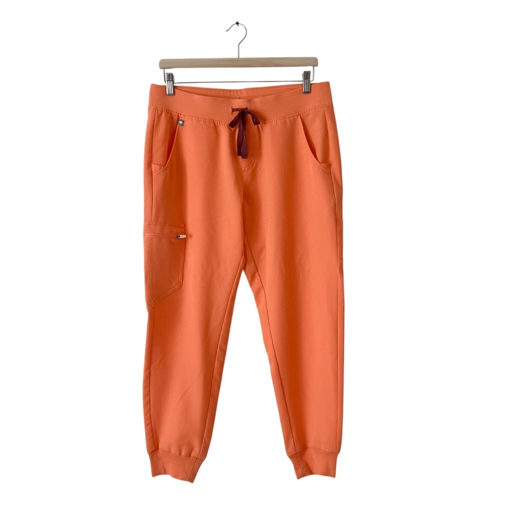 FIGS Zamora Jogger Scrub Pants in Orange Size Medium Petite