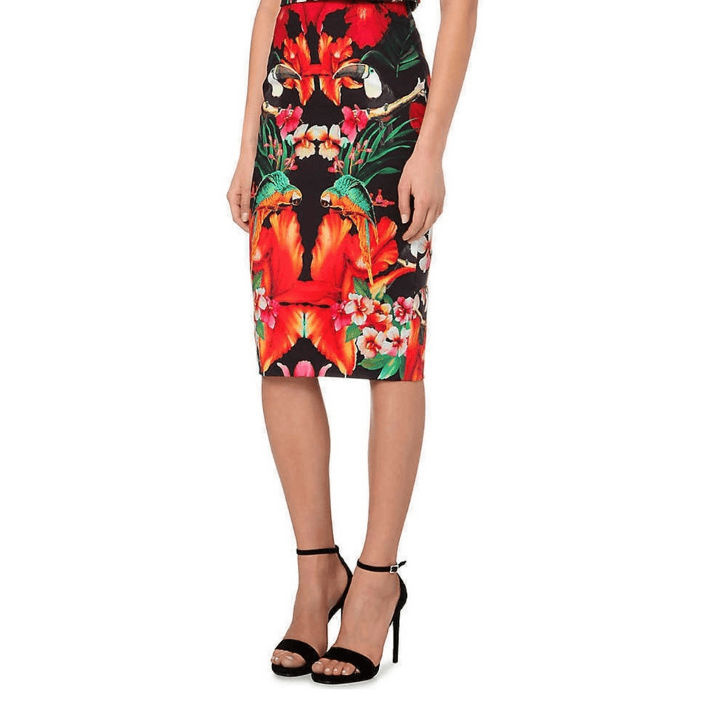 Ted Baker Tropical Toucan Pencil Skirt Size 1