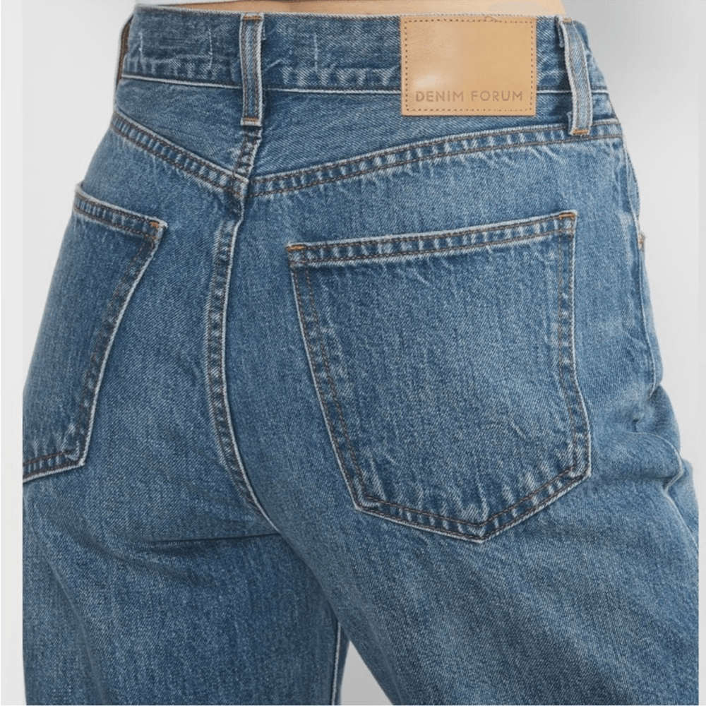 Aritzia Denim Forum The Farrah High Rise Wide Leg Jeans Medium Wash Size 24