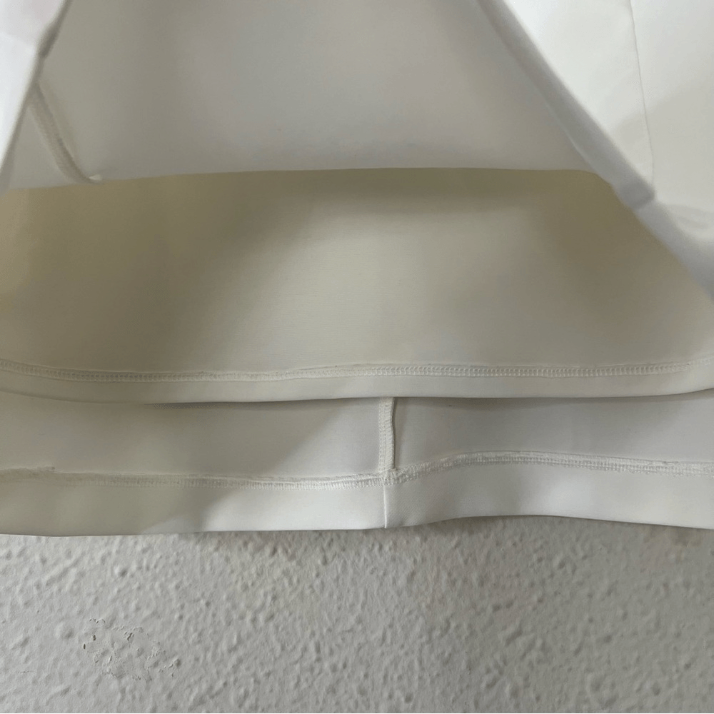 Nookie Gold Button White Mini Skirt Size Small