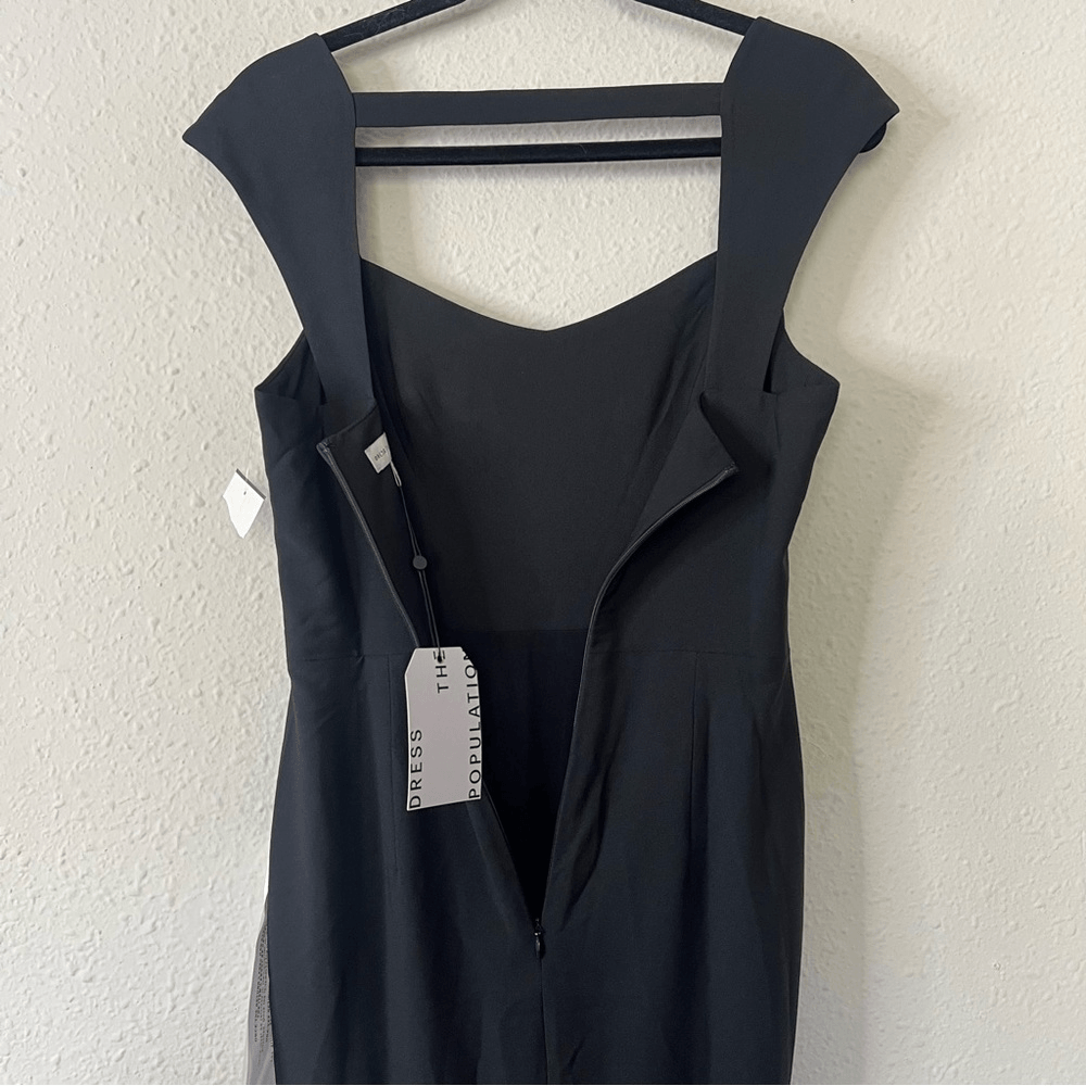 Dress the Population Minerva Black Mermaid Gown Maxi Dress NEW Size Small