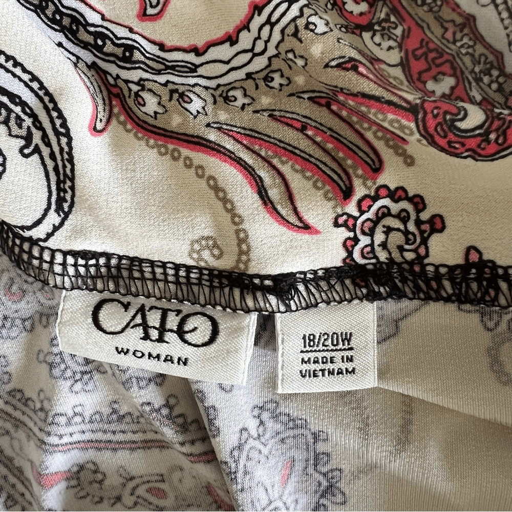 Paisley Floral Stretchy Jersey Pull on Maxi Skirt Plus Size 18/20W