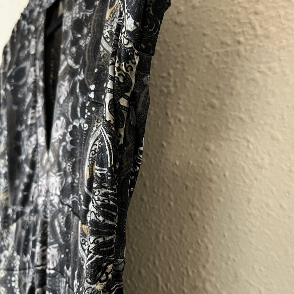 Free People Cabaret Paisley Floral Whimsical Cutout Maxi Long Sleeve Dress M