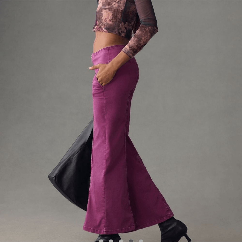 Anthropologie Pilcro High Rise Crop Flare Pants NEW Size 34