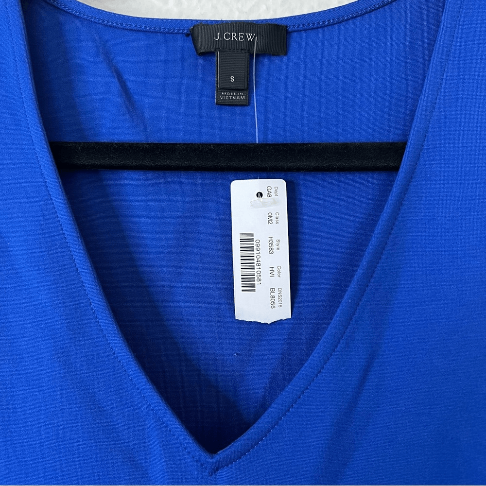 J. Crew Royal Blue Peplum Tank Top NEW Size Small