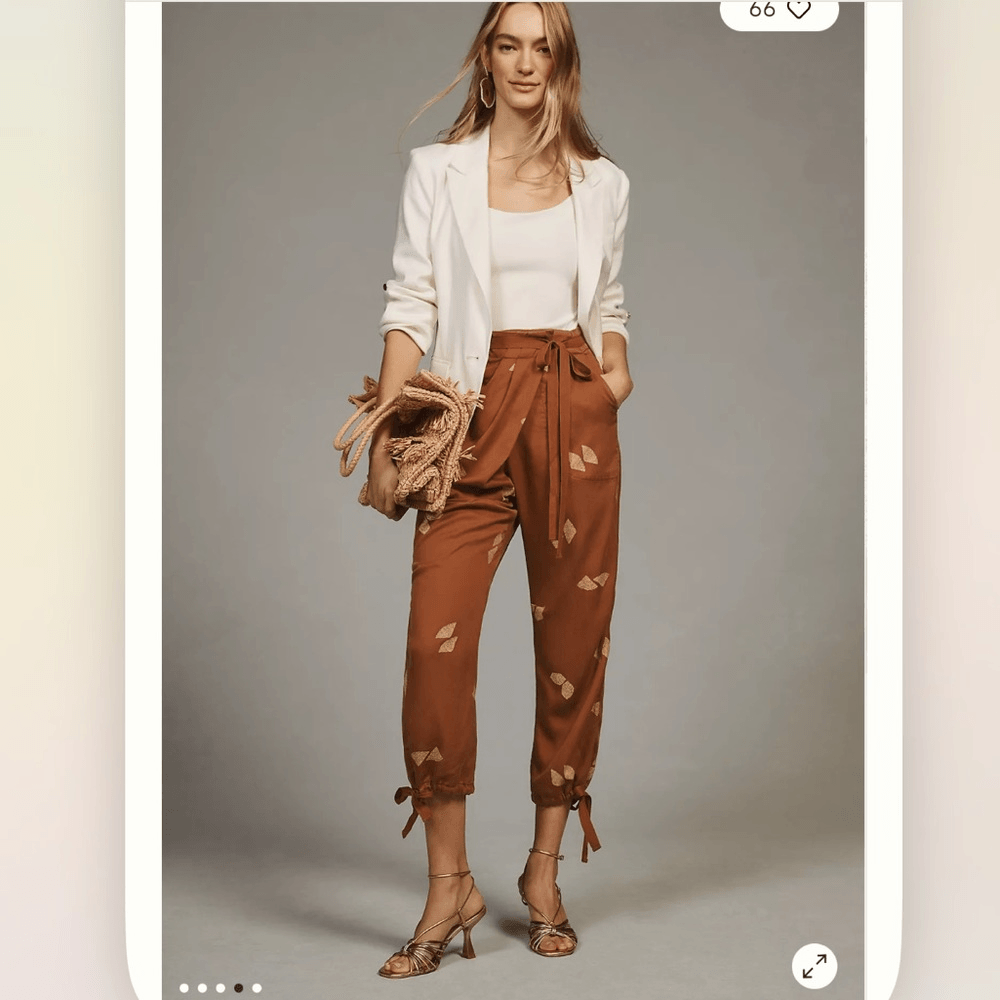 Anthropologie Pilcro Asymmetrical Printed Harem Pants NEW Size 26