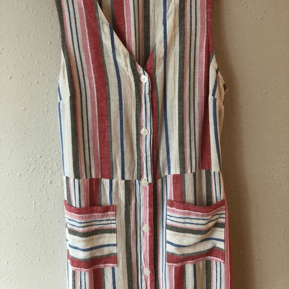 Old Navy Women’s Linen-Blend Striped Dress Size Small