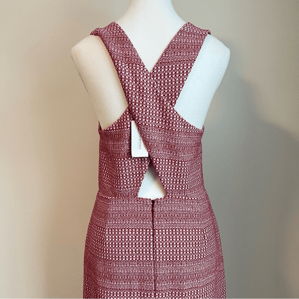 Banana Republic Jacquard Knit Mini Dress NEW Cross Back Size 6