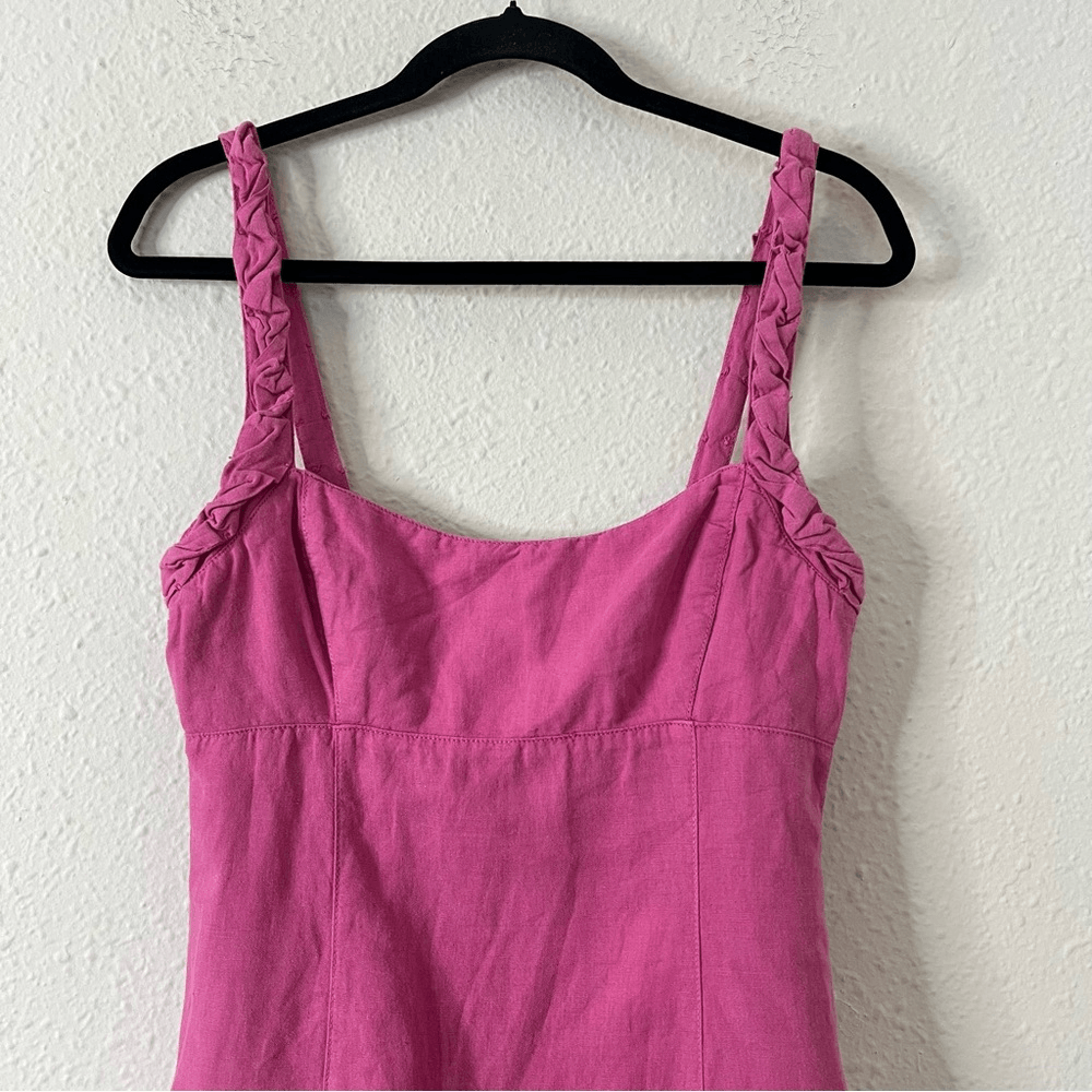 Zara Pink Linen Blend Mini Dress NEW Size Medium