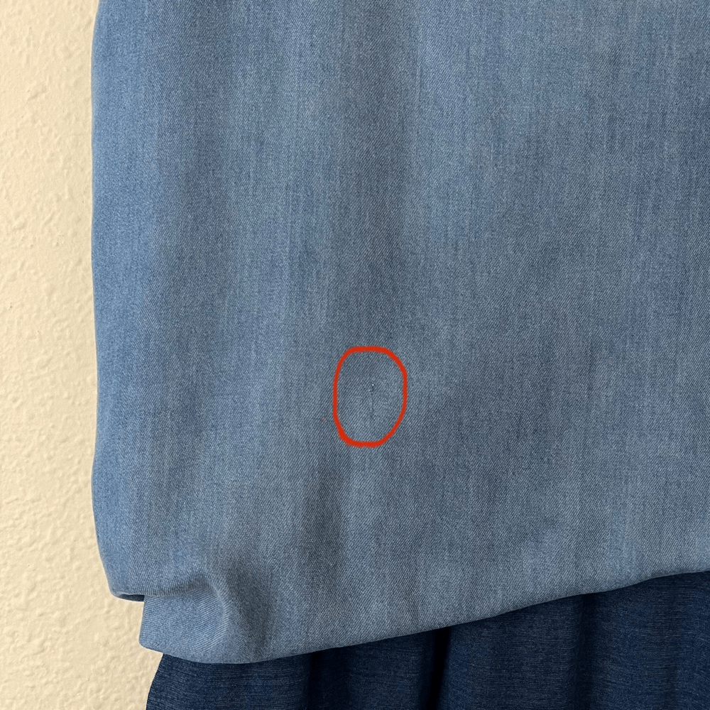 Anthropologie Amadi Denim Chambray Sandy Tuck Dress Size Medium