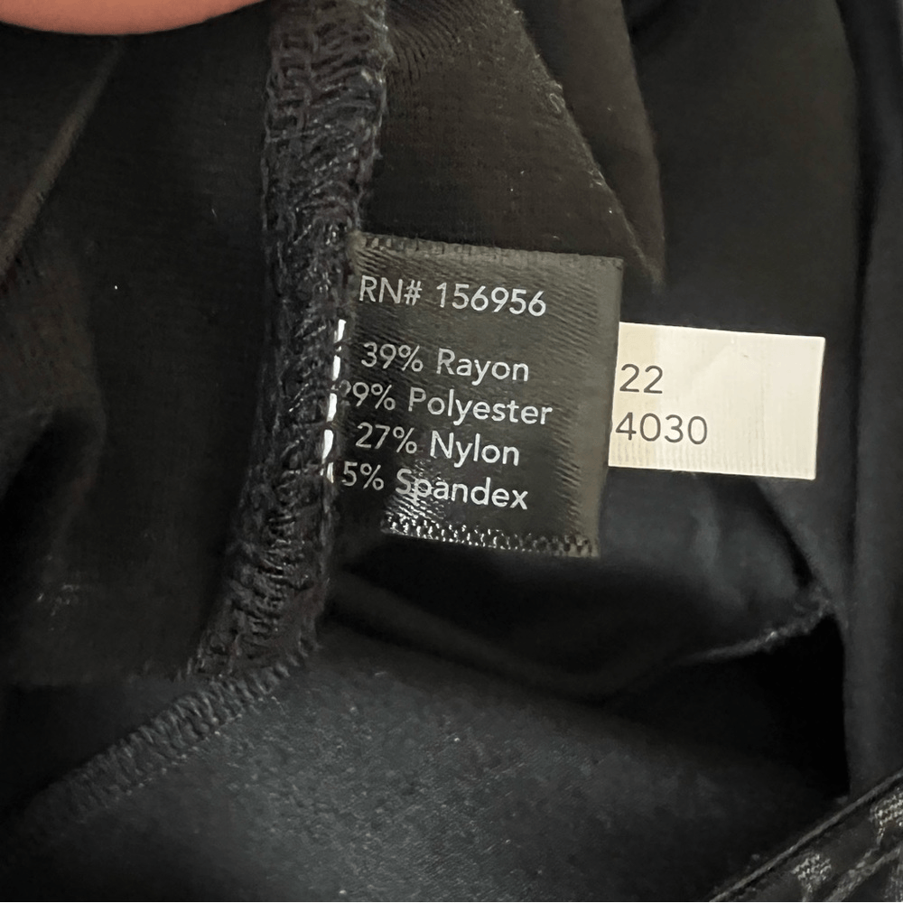 Boston Proper Leopard Animal Print Ponte Pull on Pants Size Medium Gray Black