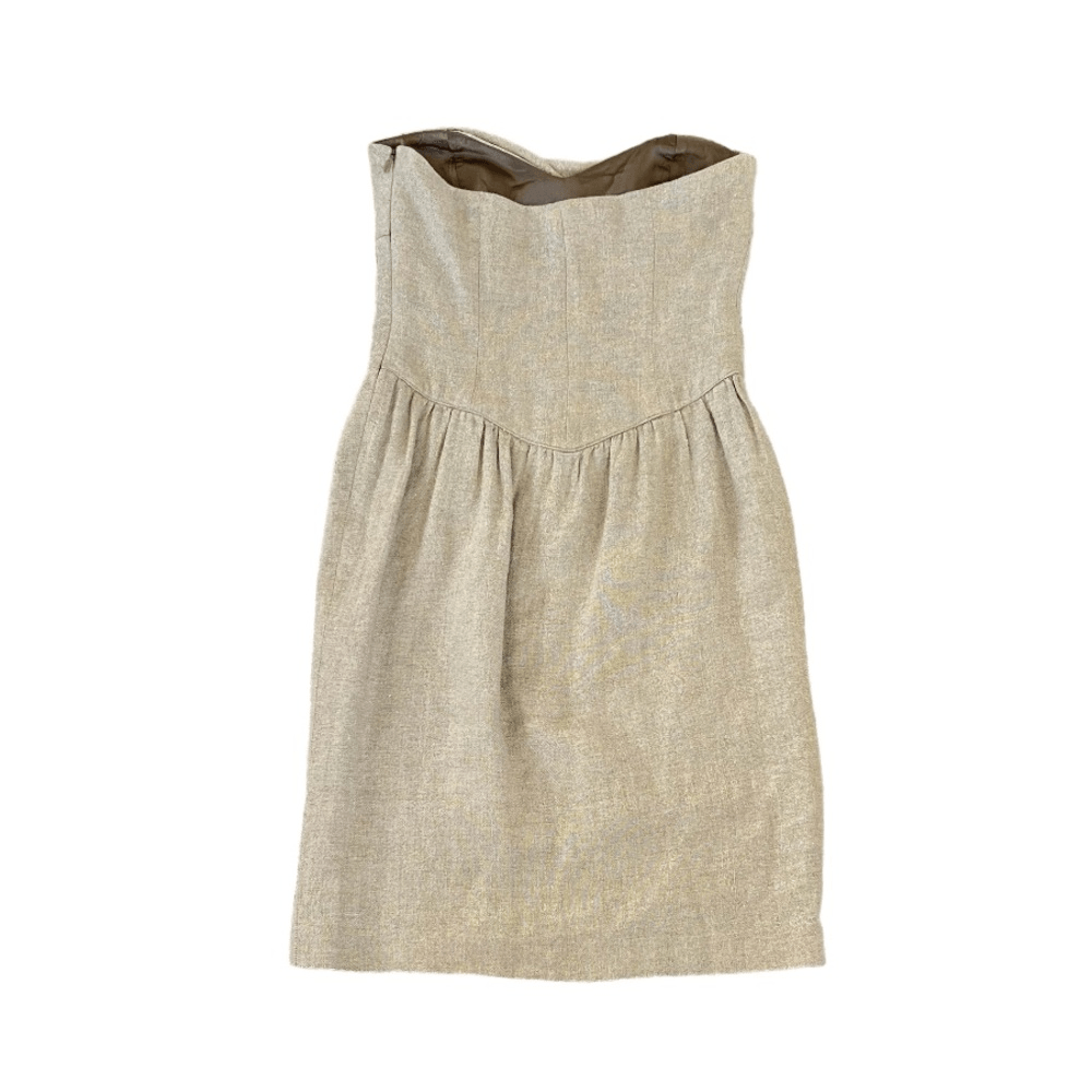 Diane Von Furstenberg Linen Strapless Mini Dress Size 6