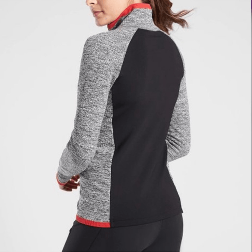 Athleta Andes Hybrid Jacket Size Small Navy Blue Gray