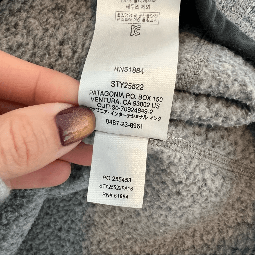 Patagonia Men's Better Sweater 1/4-Zip Fleece Size XL Gray