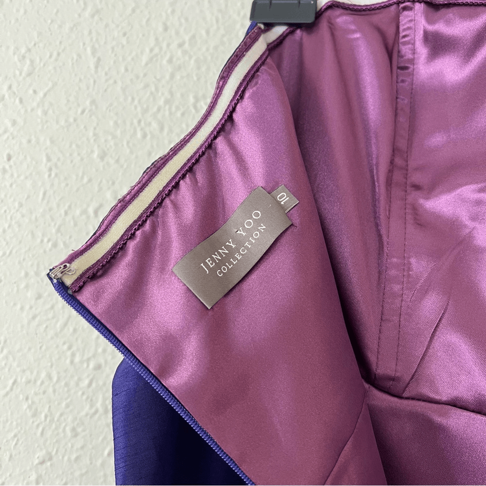 Jenny Yoo Parker Shantung Strapless Mini Cocktail Dress Size 10