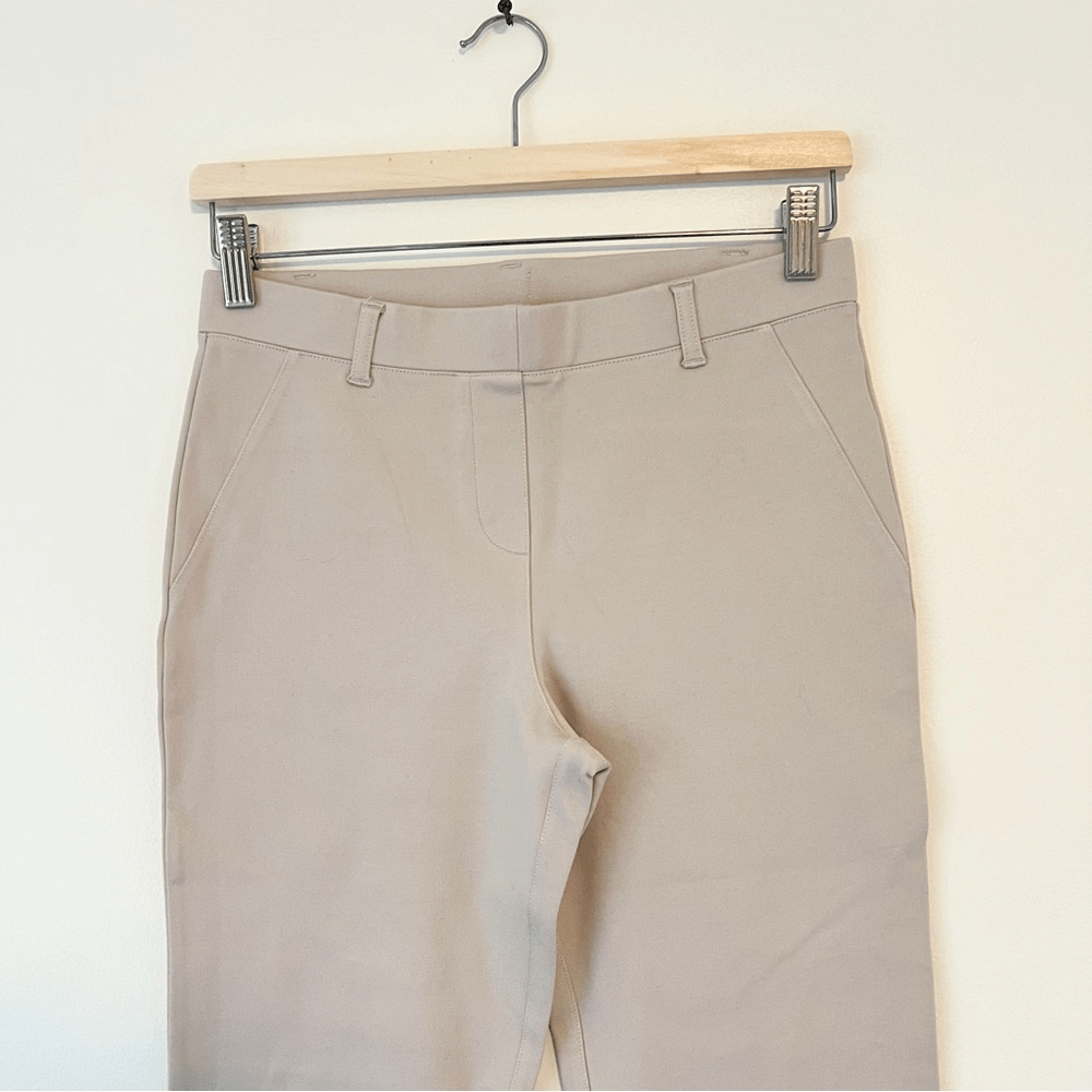 Quince Ultra Stretch Ponte Straight Leg Ankle Pants NEW Size S / 26 Cream