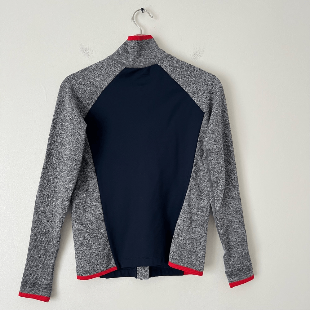 Athleta Andes Hybrid Jacket Size Small Navy Blue Gray