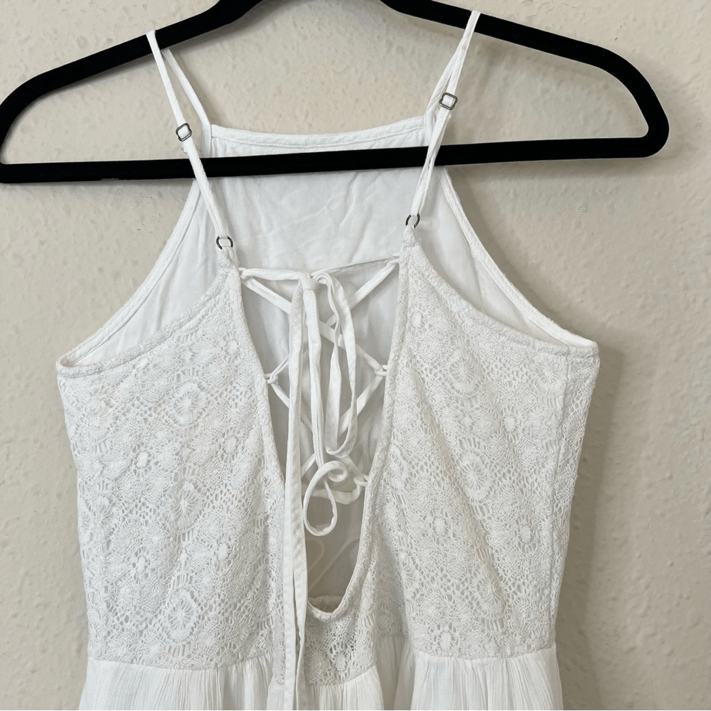 Abercrombie & Fitch Halter Lace-up Back Tiered Fit and Flare Mini Dress Size XS