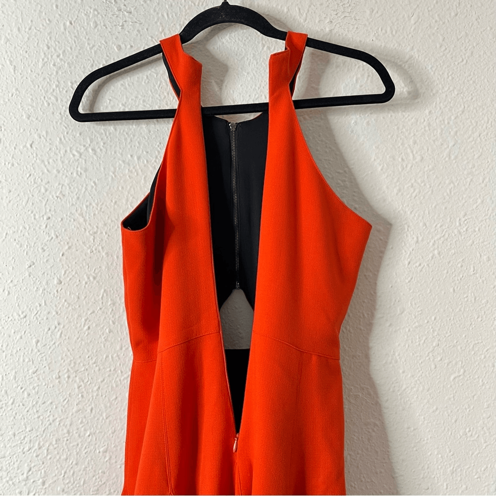 Hunter Bell Laurie Front Zip Cut Out  Flare Mini Dress Size 6