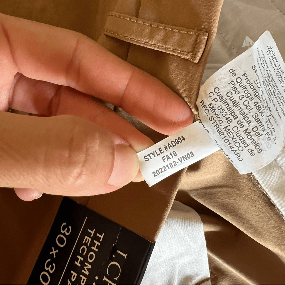 J. Crew Thompson Tapered Tech Chino Pants in Tan NEW Size 30x30