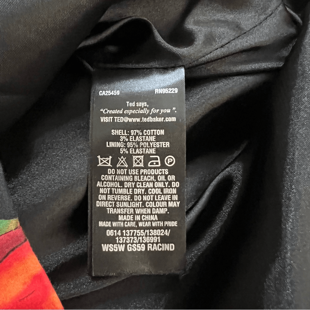 Ted Baker Tropical Toucan Pencil Skirt Size 1