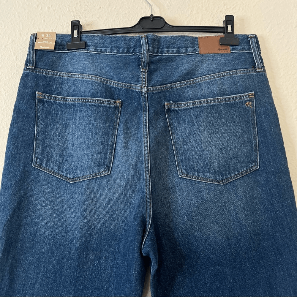Madewell High Rise The Mom Jean NEW Size 34 Medium Wash